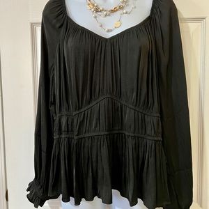 NWOT - Nine West Long Sleeve Peplum Top